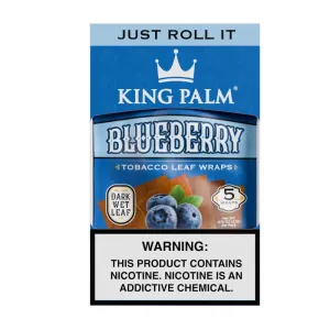 King Palm - Blueberry Tobacco Wraps - Pack of 5