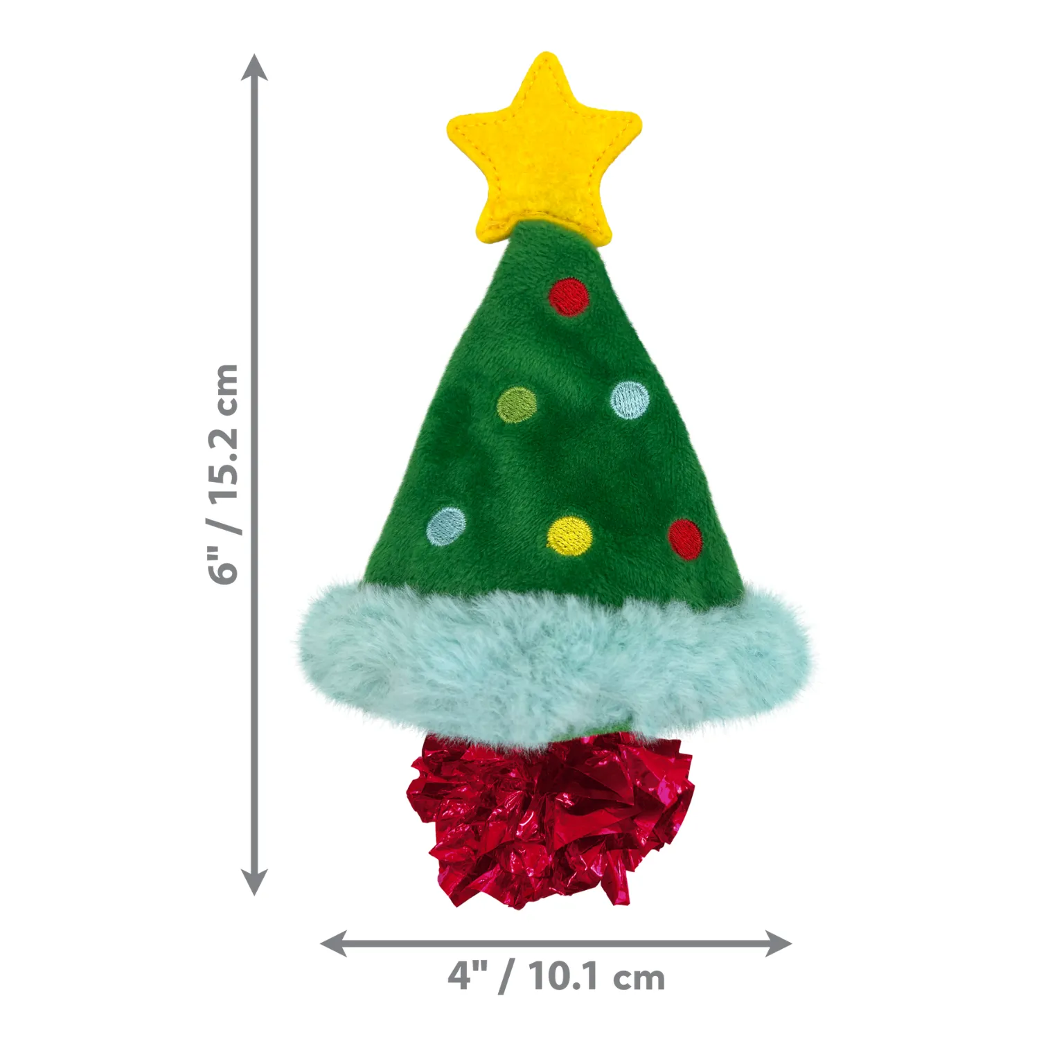 KONG Holiday Crackles Christmas Tree 2024 | Festive Catnip Infused Cat Toy