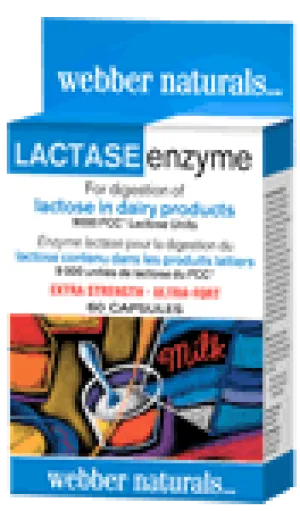 Lactase Enzyme, Extra Strength, Blister-Packed, 9000 FCC, 60 capsules