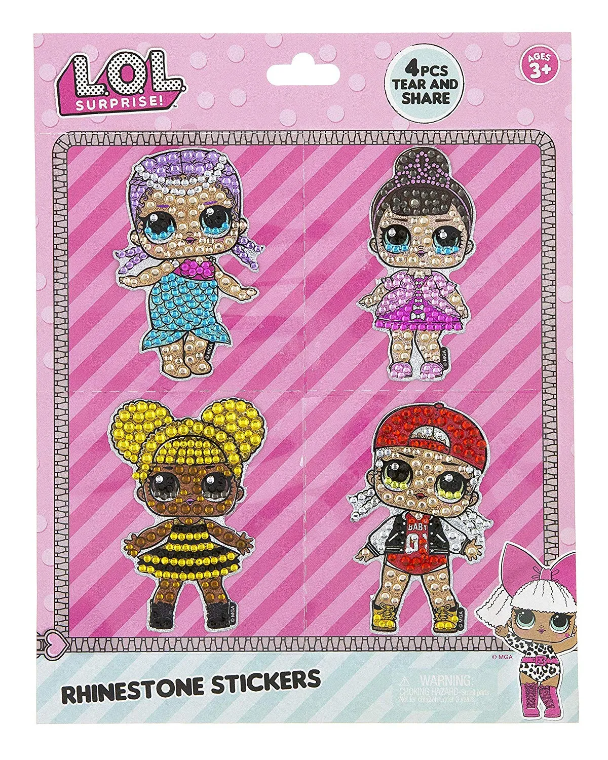 LOL Surprise Tear and Share Rhinestone Stickers