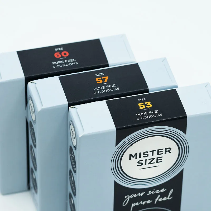 Mister Size Regular Condoms Sampler 3 Boxes x 3