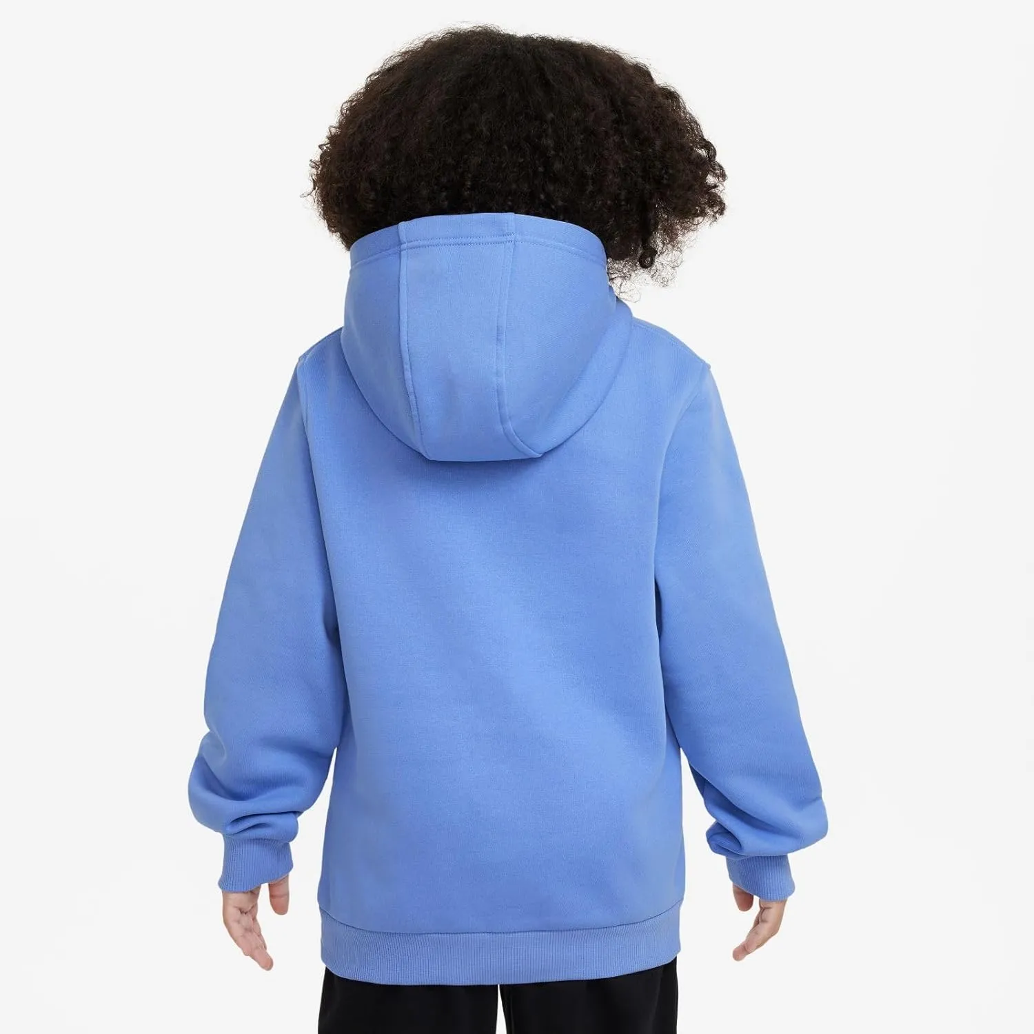 Nike Sportswear Club Fleece Big Kids' Pullover Hoodie (FD3000-494, Royal Pulse/White)