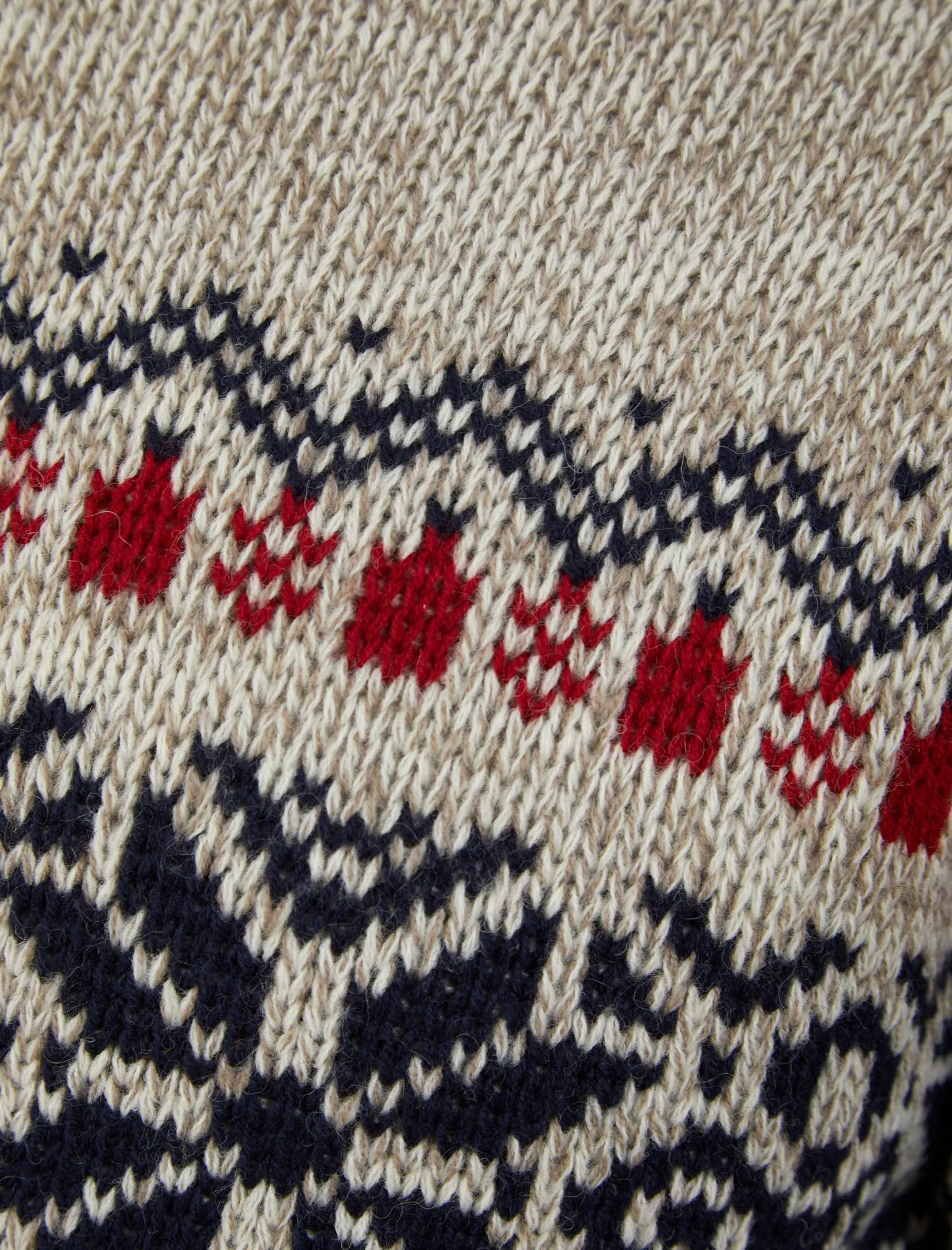 Ohara Chunky Nordic Fairisle Design Wool Blend Jumper in Natural Twist - Tokyo Laundry