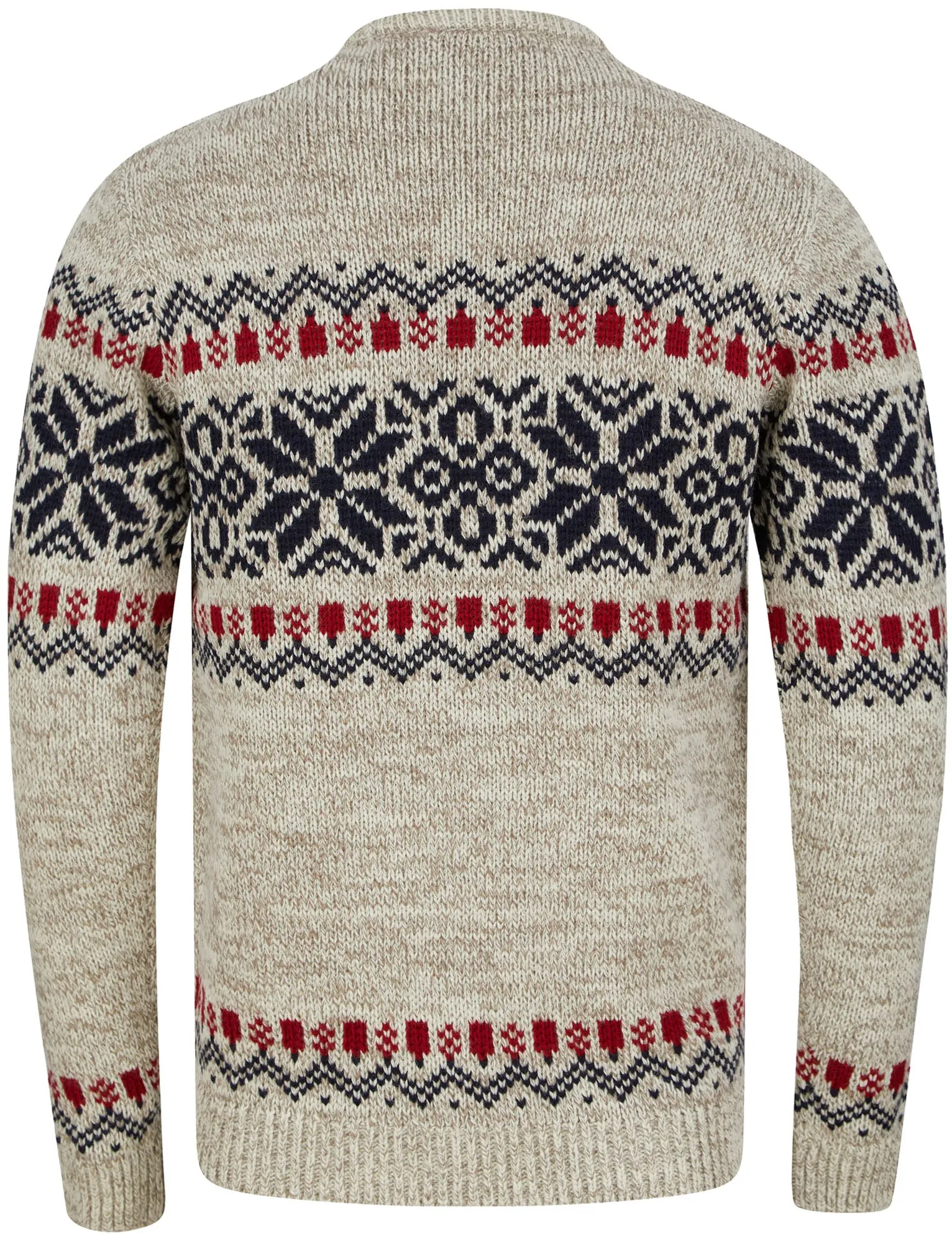 Ohara Chunky Nordic Fairisle Design Wool Blend Jumper in Natural Twist - Tokyo Laundry