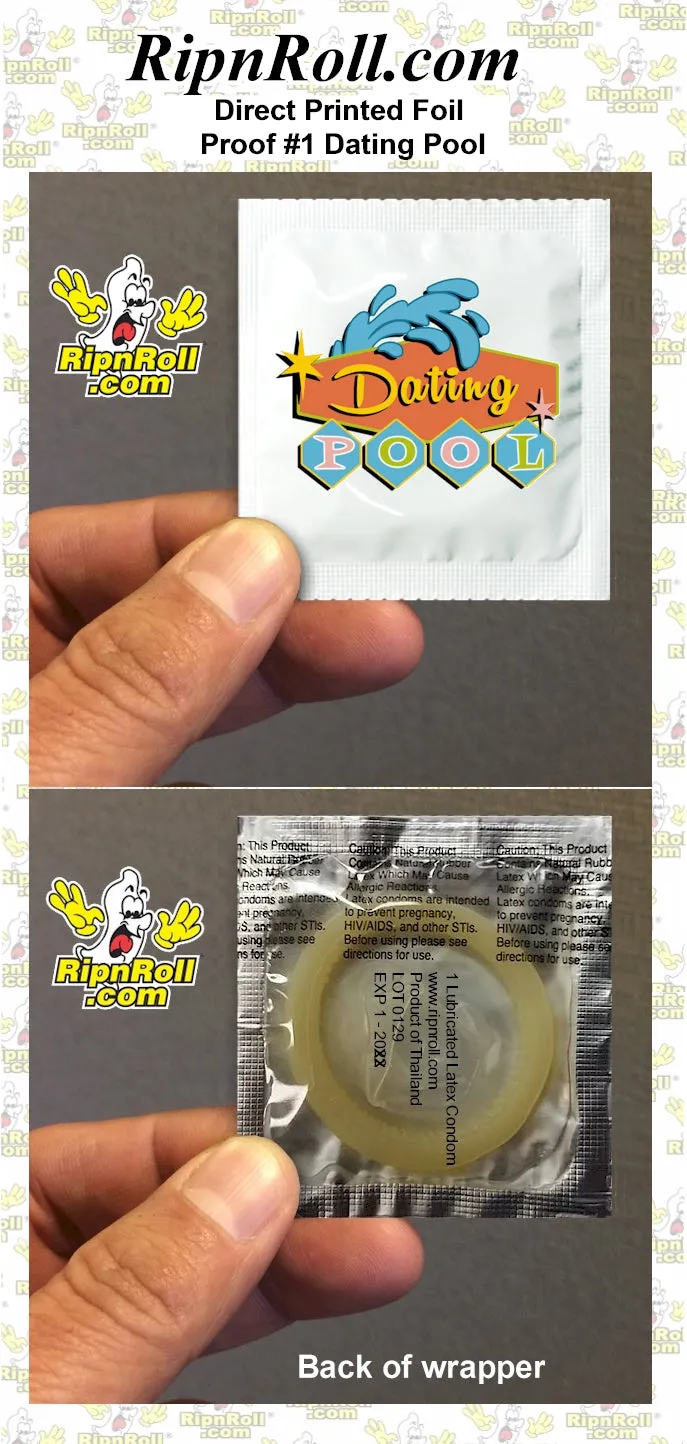 Printed White Foil with Full Color imprint - Dating Pool