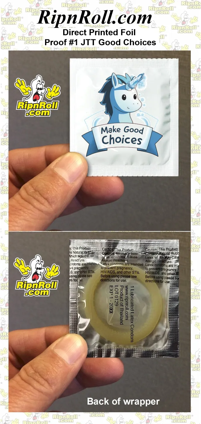 Printed White Foil with Full Color imprint - JTT Choices