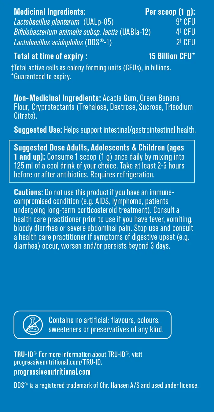 Progressive Perfect Probiotic Kids Probiotic Powder 15 Billion, Unflavoured, 45g, CLEARANCE 75% Off Expiry Apr/24 Final Sale