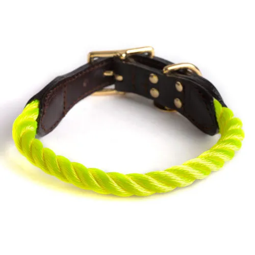 Rope Collar in Neon Yellow