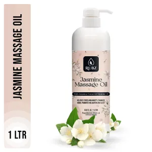 Rubz Jasmine Massage Oil | Moisturizing & Nourishing Body Massage Oil for Men & Women | Best for Aromatherapy & Full Body Spa | 1 Litre