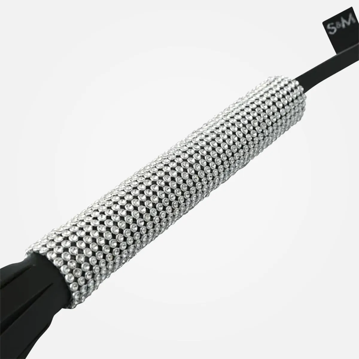 Sex & Mischief - Amor Black 78cm Sparkle Flogger Whip with Diamanté Handle