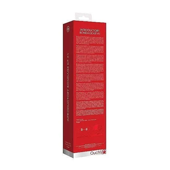 Shots Ouch! Kits Introductory 3 Piece Bondage Kit #1 Red