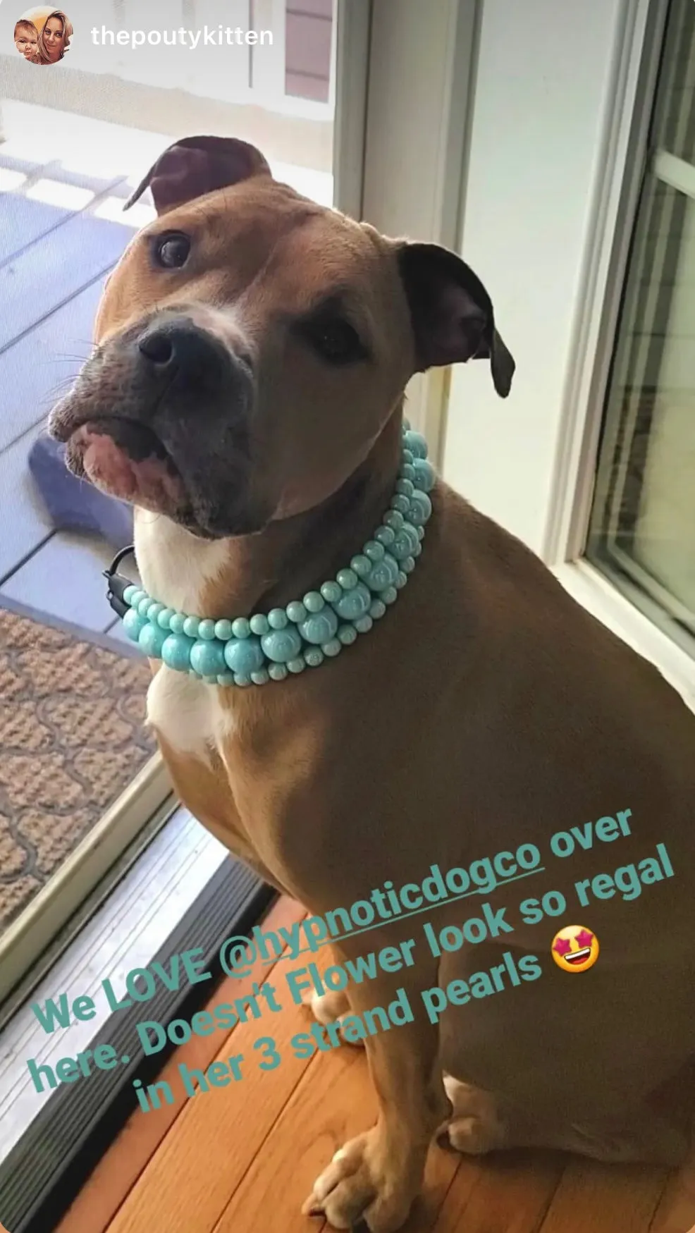 Sky Blue Rain Triplo Acrylic Bead Collar