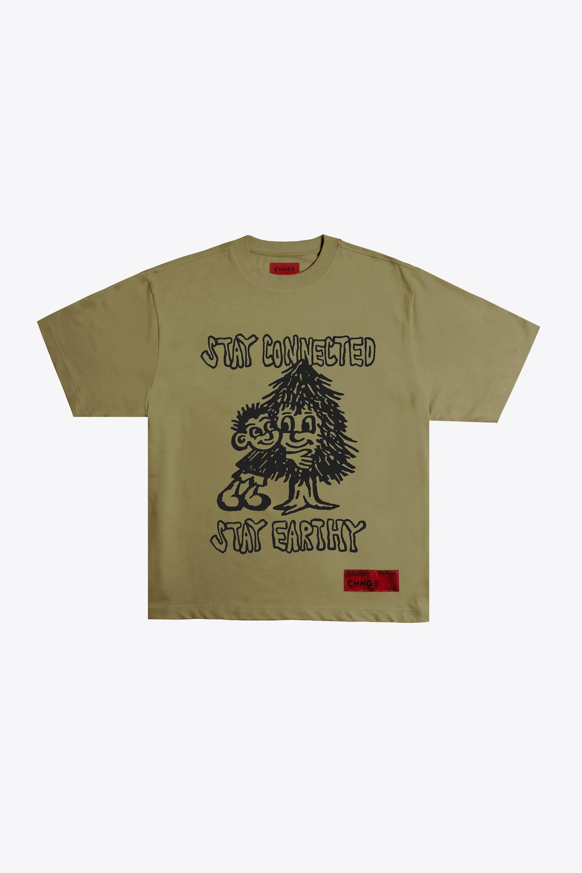 Stay Connected Stay Earthy S/S Tee (Bay Leaf)