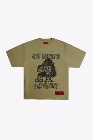 Stay Connected Stay Earthy S/S Tee (Bay Leaf)