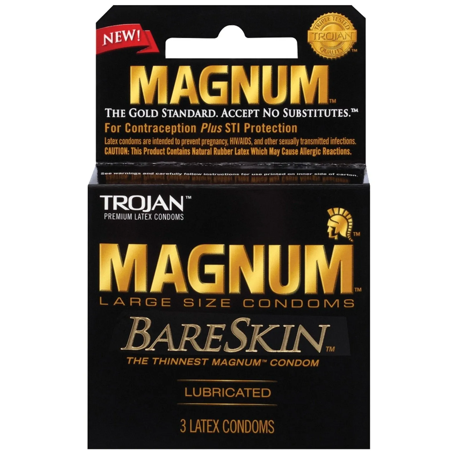 Trojan Magnum Bareskin Condoms - Pack Of 3