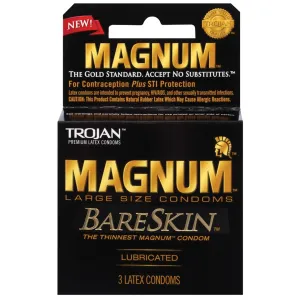 Trojan Magnum Bareskin Condoms - Pack Of 3