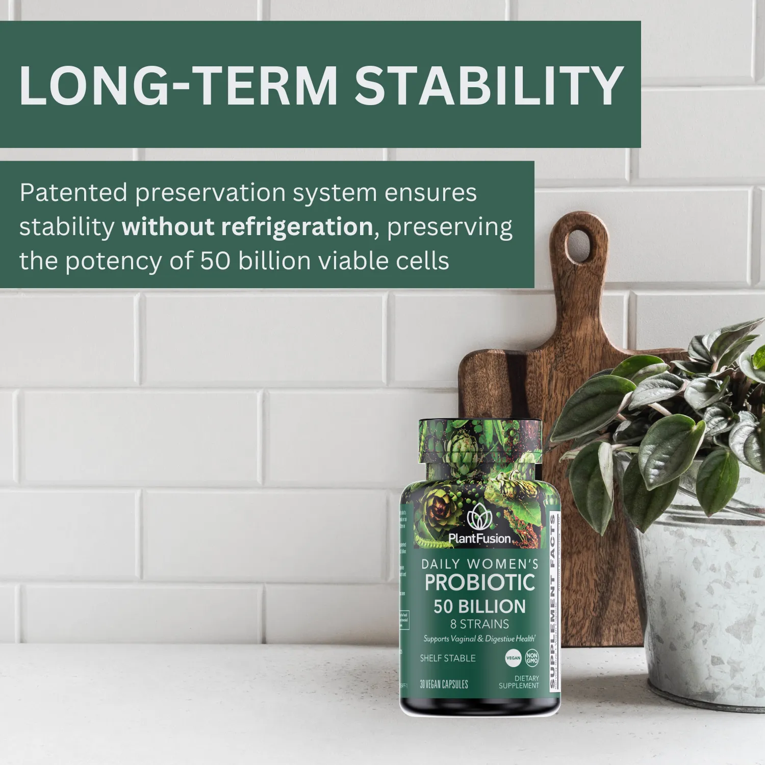 Vegan Womens Probiotic 50 Billion CFU, 8 Strains