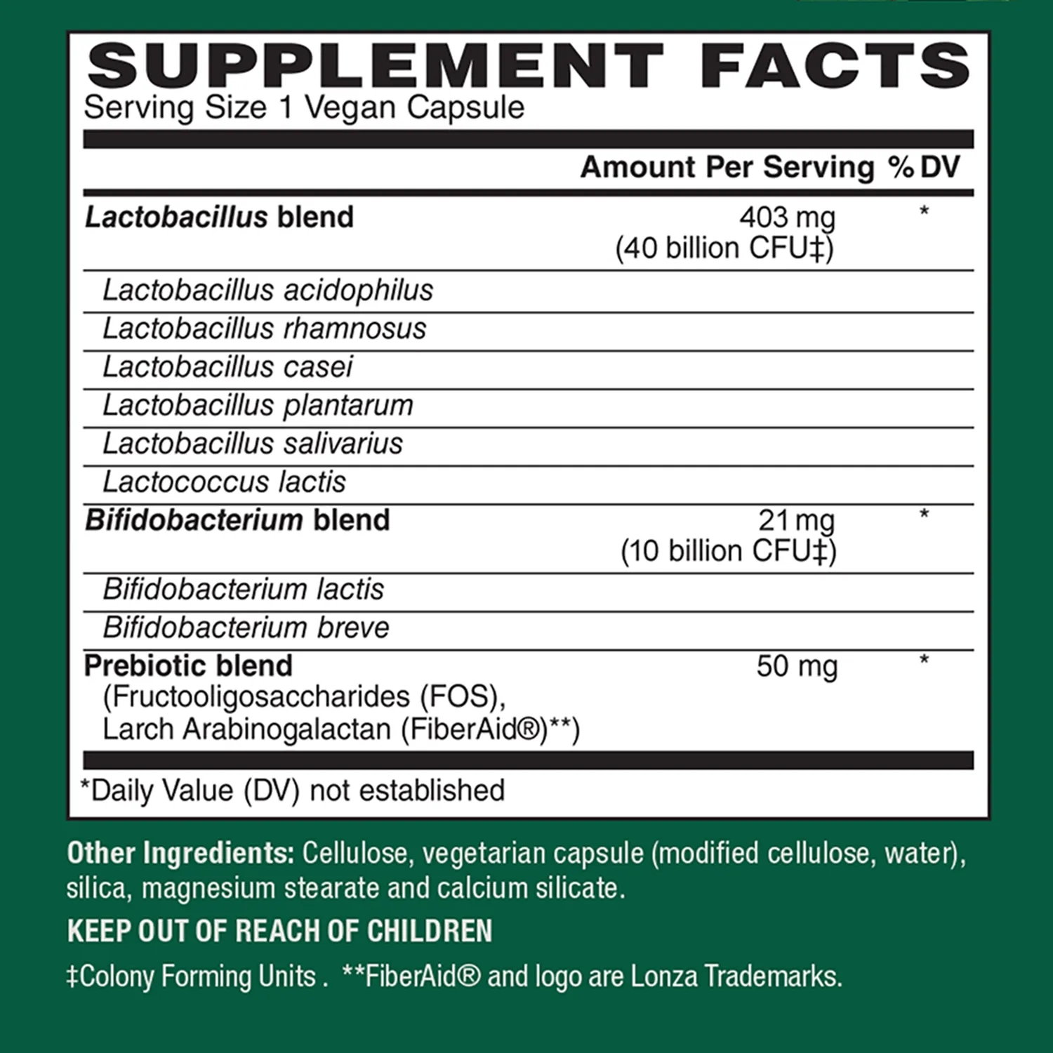 Vegan Womens Probiotic 50 Billion CFU, 8 Strains