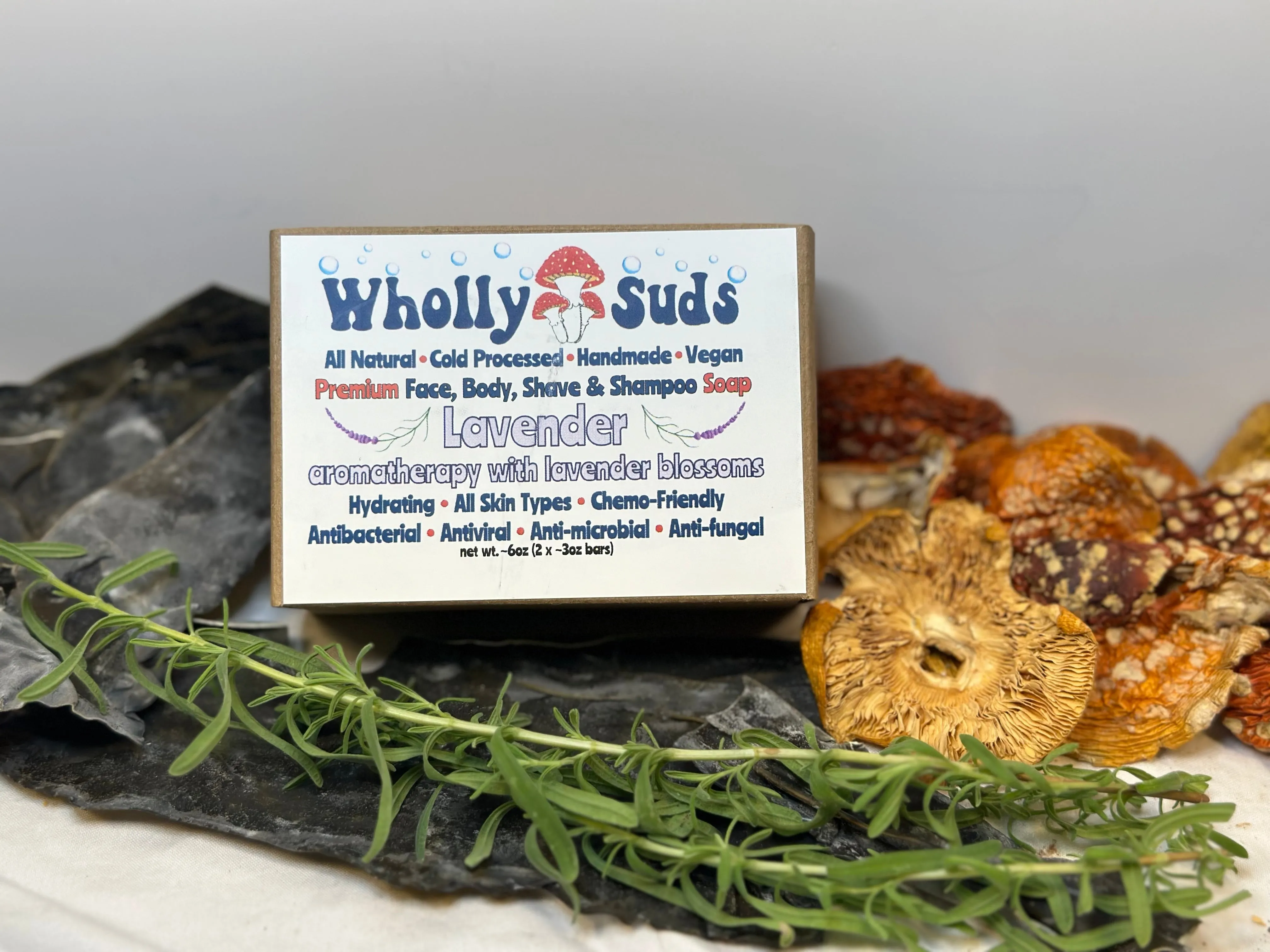 Wholly Suds Lavender Artisan Soap(All Natural, Eco-Friendly, Chemical-Free)