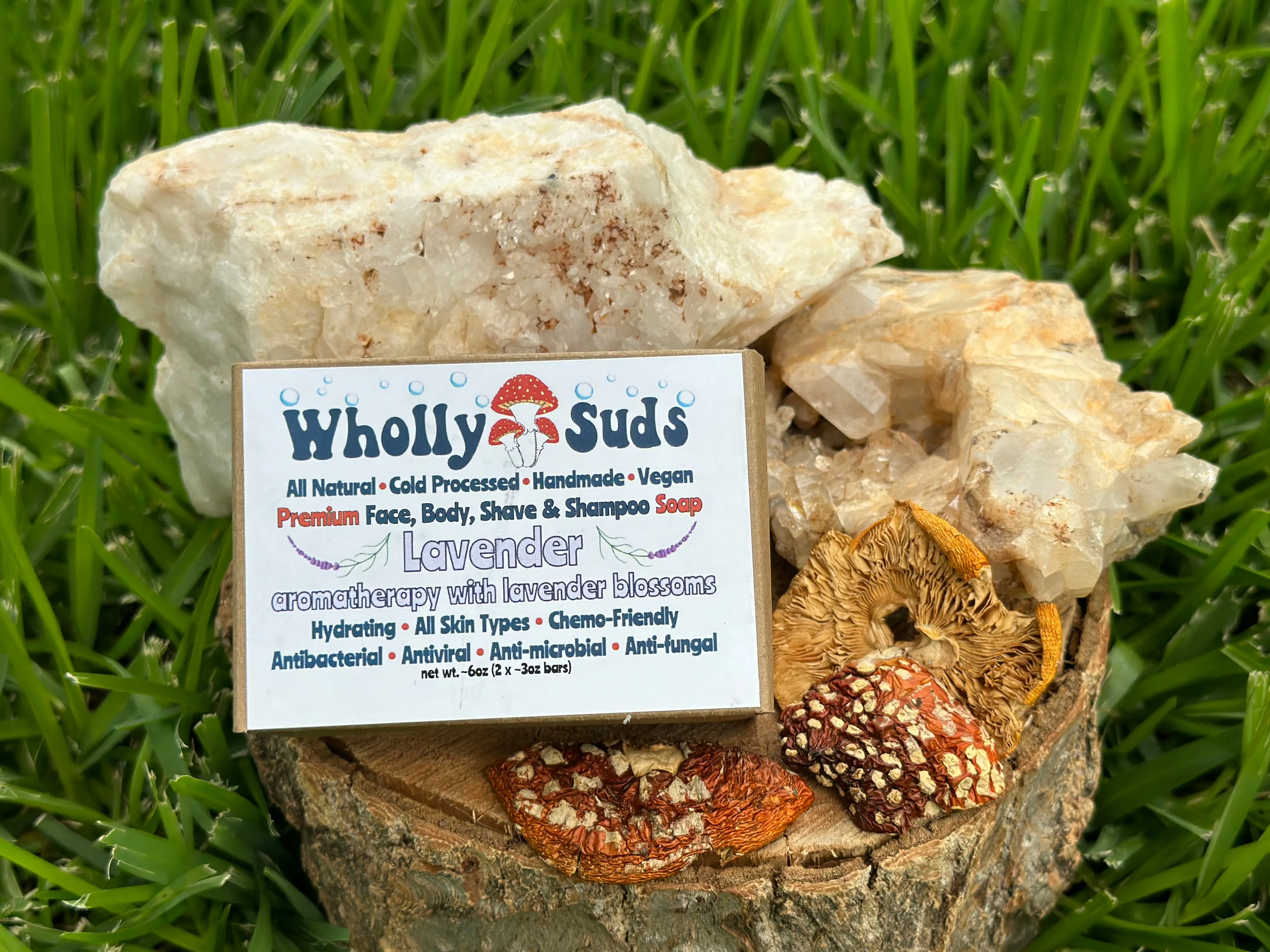 Wholly Suds Lavender Artisan Soap(All Natural, Eco-Friendly, Chemical-Free)